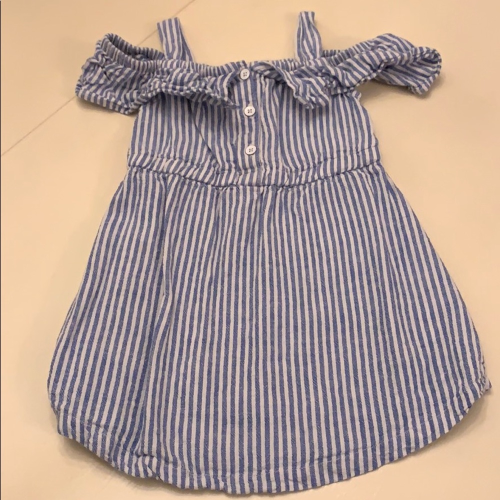 Off the shoulder striped dress